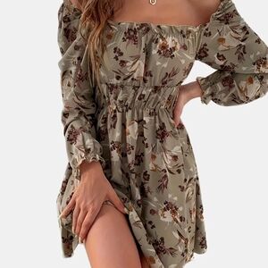 Floral Off-Shoulder Mini Dress – Size S